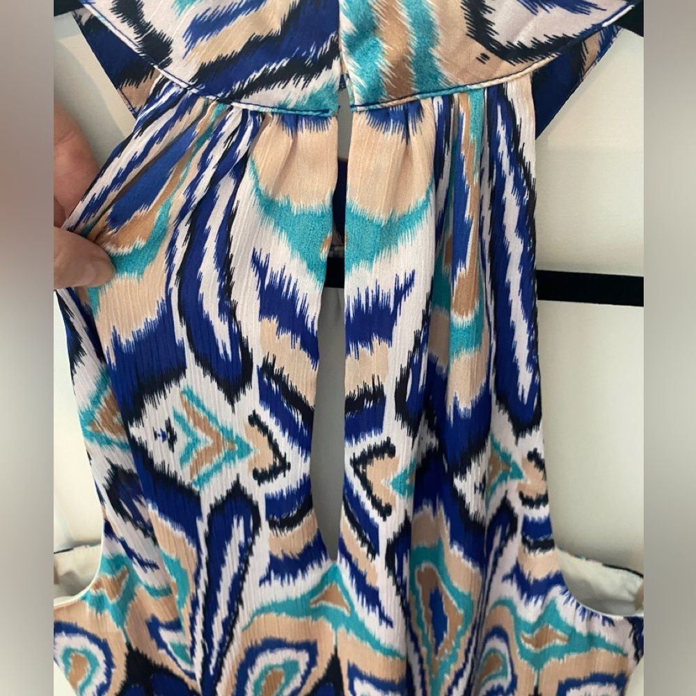 Trina Turk Blue and Purple Patterned Mini Dress - Picture 9 of 9